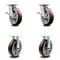 Service Caster 8 Inch Kingpinless Poly on Polyolefin Wheel Caster Brakes 2 Rigid SCC, 2PK SCC-KP30S820-PPUR-SLB-2-R-2 - alternate 1